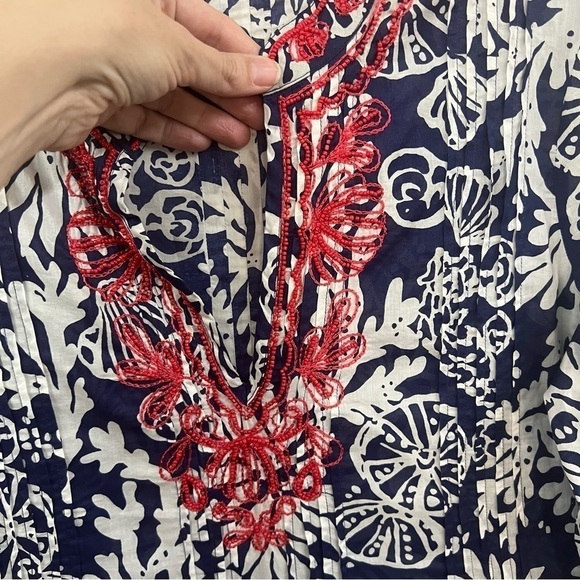 Lily Pulitzer Sarasota Beaded Tunic Top - Picture 5 of 12